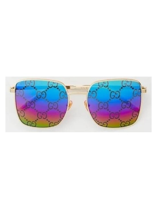 ? - New Authentic GG0802s Gucci Eyewear GG-monogram square-frame sunglasses main image 6